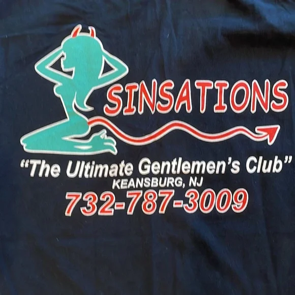 SINSATIONS MENS CLUB TEE SHIRT - Picture 1 of 4